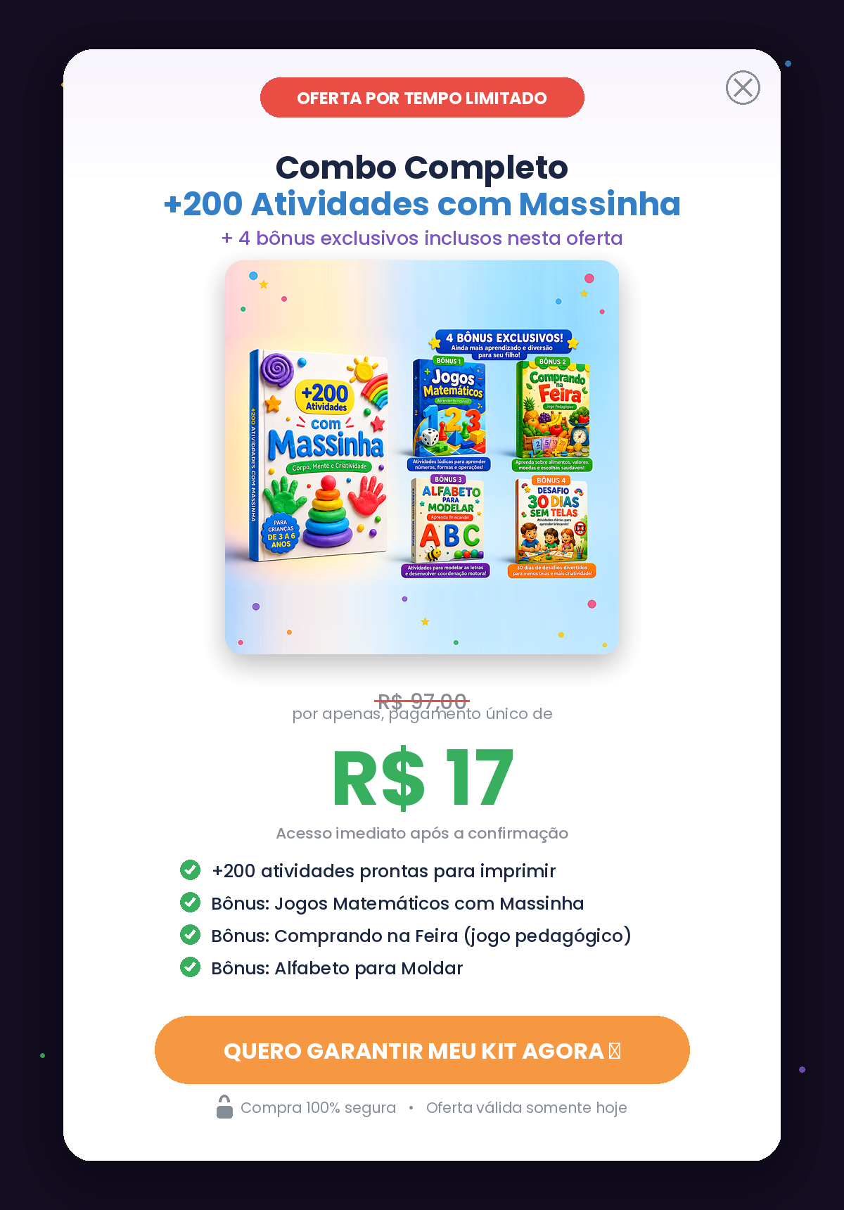 imagem central do kit completo